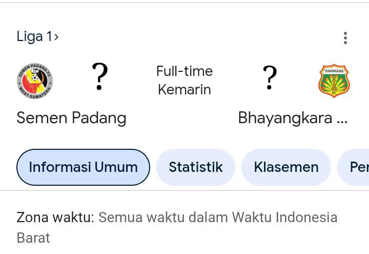 Pertandingan Sepak Bola Semen Padang FC vs Bhayangkara FC