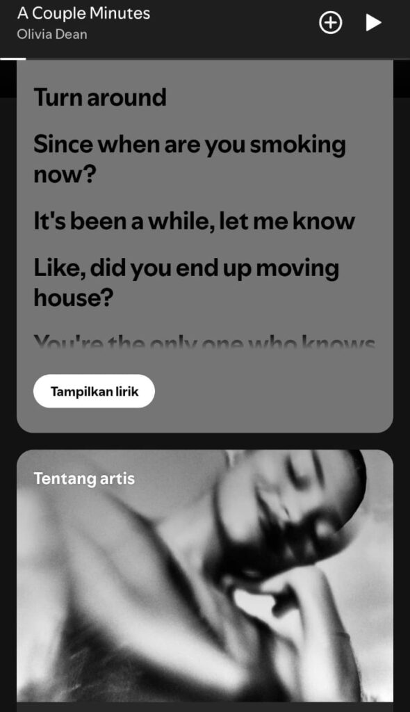 Lagu A Couple Minutes dari Olivia Dean_BacaTulisanku