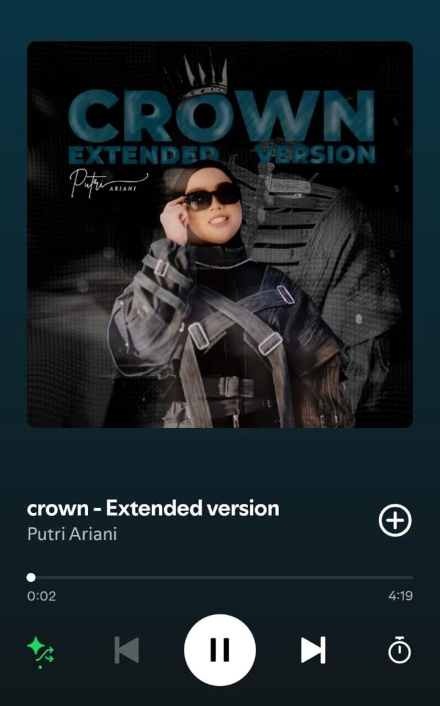 Lagu Crown Extended Version Putri Ariani di Spotify_BacaTulisanku