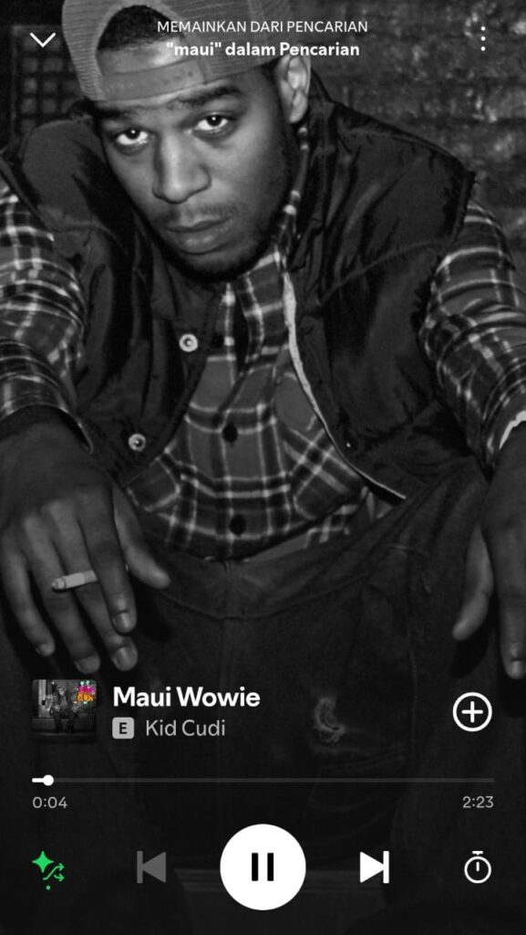 Gambar Lagu Maui Wowie dari Kid Cudi yang Trending di Spotify_BacaTulisanku