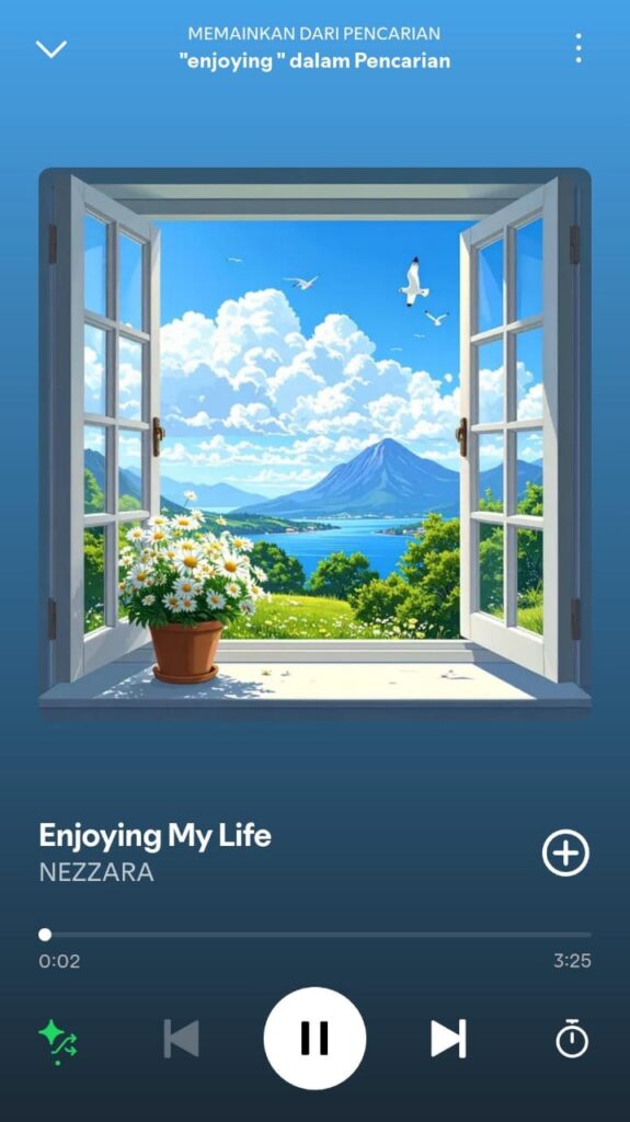 Lagu Enjoying my life dari Nezzara yang trending di instagram, tiktok, dan spotify. BacaTulisanku